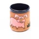 Keramikbecher Schwein 1