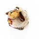 Keramik Minifigur - Schaf mit Blumen - gemischte Farben 1