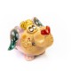 Keramik Minifigur - Frau Elefant mit Herz am Rüssel - gemischte Farben 1