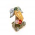 Keramik Minifigur - sitzender Elefant mit Herz am Rüssel - gemischte Farben
