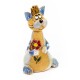 Keramik Minifigur - sitzende Katze mit Blume - gemischte Farben 1