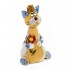 Keramik Minifigur - sitzende Katze mit Blume - gemischte Farben