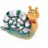 Keramik Minifigur - Schnecke mit Blume - gemischte Farben