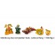 Keramik Minifigur - sitzendes Elefantenpaar mit Herz auf den Rüsseln - gemischte Farben 6