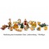 Keramik Minifiguren - stehendes Elefantenpärchen mit Herz - gemischte Farben