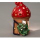 Teelichthaus mit rotem Dach und einem Frosch – Größe M 5
