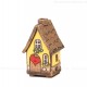 Mini Keramikhaus. Räucherhaus Nr. 7 mit Herz auf Tür. 10