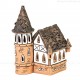 Lichthaus aus Keramik Nr. 24. Altes Fachwerkhaus mit Turm - Teelichthalter, Räucherhaus und Dekohaus 1