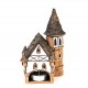 Lichthaus aus Keramik Nr. 24. Altes Fachwerkhaus mit Turm - Teelichthalter, Räucherhaus und Dekohaus 2