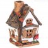 Lichthaus aus Keramik Nr. 29. Forsthaus mit Pilzen - Teelichthalter, Räucherhaus und Aromalampe