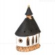 Lichthaus aus Keramik Nr. 30. Dorf-Kirche - Teelichthalter, Räucherhaus und Dekohaus 2