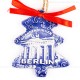 Berlin - Brandenburger Tor - Weihnachtsbaum-Form, blau, handgefertigte Keramik, Weihnachtsbaumschmuck 2