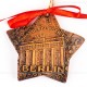Berlin - Brandenburger Tor - Sternform, braun, handgefertigte Keramik, Christbaumschmuck 2