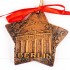 Berlin - Brandenburger Tor - Sternform, braun, handgefertigte Keramik, Christbaumschmuck