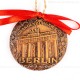 Berlin - Brandenburger Tor - runde form, braun, handgefertigte Keramik, Weihnachtsbaumschmuck 2