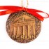 Berlin - Brandenburger Tor - runde form, braun, handgefertigte Keramik, Weihnachtsbaumschmuck