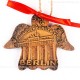 Berlin - Brandenburger Tor - Engelform, braun, handgefertigte Keramik, Weihnachtsbaum-Hänger 2