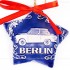 Berlin - Trabant - Sternform, blau, handgefertigte Keramik, Christbaumschmuck
