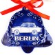 Berlin - Trabant - Glockenform, blau, handgefertigte Keramik, Baumschmuck zu Weihnachten 2