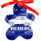 Berlin - Trabant - Keksform, blau, handgefertigte Keramik, Christbaumschmuck 2