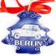 Berlin - Trabant - Weihnachtsbaum-form, blau, handgefertigte Keramik, Weihnachtsbaumschmuck 2