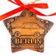 Berlin - Trabant - Sternform, braun, handgefertigte Keramik, Christbaumschmuck 2
