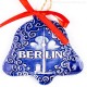 Berlin - Fernsehturm - Glockenform, blau, handgefertigte Keramik, Baumschmuck zu Weihnachten 2
