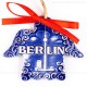 Berlin - Fernsehturm - Engelform, blau, handgefertigte Keramik, Weihnachtsbaum-Hänger 2