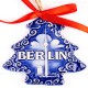Berlin - Fernsehturm - Weihnachtsbaum-form, blau, handgefertigte Keramik, Weihnachtsbaumschmuck 2