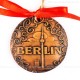 Berlin - Fernsehturm - runde form, braun, handgefertigte Keramik, Weihnachtsbaumschmuck 2