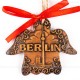 Berlin - Fernsehturm - Engelform, braun, handgefertigte Keramik, Weihnachtsbaum-Hänger 2