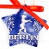 Berlin - Fernsehturm - Sternform, blau, handgefertigte Keramik, Christbaumschmuck