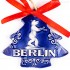 Berlin - Fernsehturm - Weihnachtsbaum-form, blau, handgefertigte Keramik, Weihnachtsbaumschmuck
