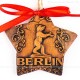 Berlin - Fernsehturm - Sternform, braun, handgefertigte Keramik, Christbaumschmuck 2