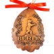 Berlin - Fernsehturm - Weihnachtsmann-form, braun, handgefertigte Keramik, Baumschmuck zu Weihnachten 2