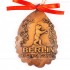 Berlin - Fernsehturm - Weihnachtsmann-form, braun, handgefertigte Keramik, Baumschmuck zu Weihnachten