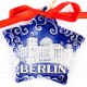 Berlin - Fernsehturm - Sternform, blau, handgefertigte Keramik, Christbaumschmuck 2