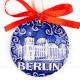 Berlin - Fernsehturm - runde form, blau, handgefertigte Keramik, Weihnachtsbaumschmuck 2