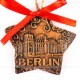 Berlin - Fernsehturm - Sternform, braun, handgefertigte Keramik, Christbaumschmuck 2