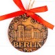 Berlin - Fernsehturm - runde form, braun, handgefertigte Keramik, Weihnachtsbaumschmuck 2