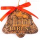 Berlin - Fernsehturm - Glockenform, braun, handgefertigte Keramik, Baumschmuck zu Weihnachten 2
