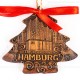 Hamburg - Panorama mit Elbphilharmonie - Weihnachtsbaum-form, braun, handgefertigte Keramik, Weihnachtsbaumschmuck 2