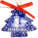 Hamburger Hafen - Weihnachtsbaum-form, blau, handgefertigte Keramik, Weihnachtsbaumschmuck 2