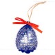 Hamburger Hafen - Weihnachtsmann-form, blau, handgefertigte Keramik, Baumschmuck zu Weihnachten 1