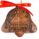 Hamburger Hafen - Glockenform, braun, handgefertigte Keramik, Baumschmuck zu Weihnachten 2