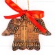 Hamburger Hafen - Engelform, braun, handgefertigte Keramik, Weihnachtsbaum-Hänger 2