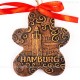 Hamburger Hafen - Keksform, braun, handgefertigte Keramik, Christbaumschmuck 2