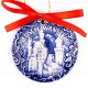 Schloss Neuschwanstein - runde form, blau, handgefertigte Keramik, Weihnachtsbaumschmuck 2