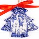 Schloss Neuschwanstein - Weihnachtsbaum-form, blau, handgefertigte Keramik, Weihnachtsbaumschmuck 2