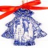 Schloss Neuschwanstein - Weihnachtsbaum-form, blau, handgefertigte Keramik, Weihnachtsbaumschmuck